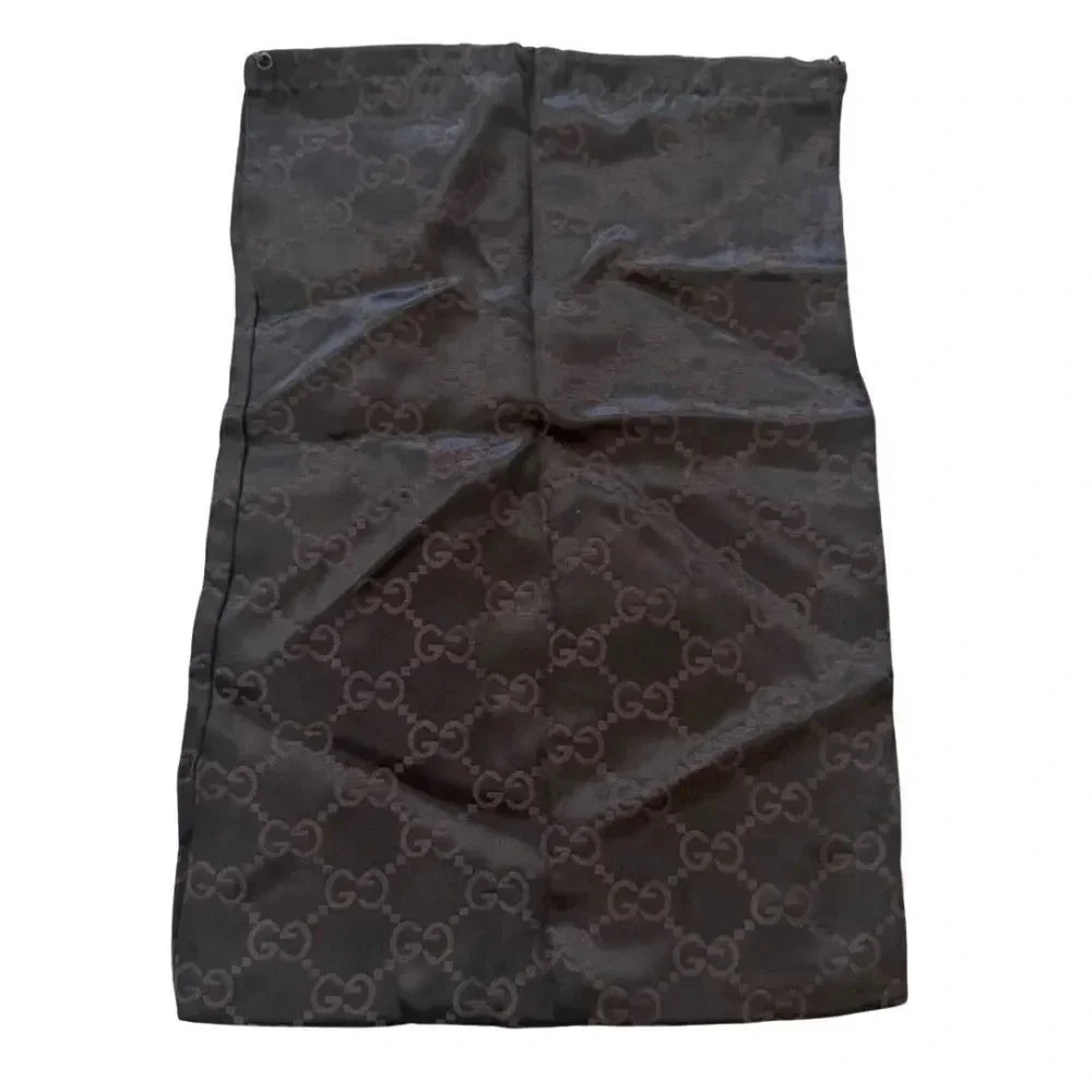 Gucci GG Monogram Drawstring Black Dust Bag Made in Italy